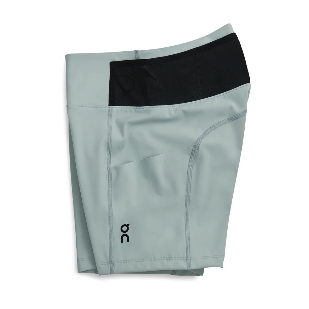 On Running Sky Blue and Black Athletic Shorts